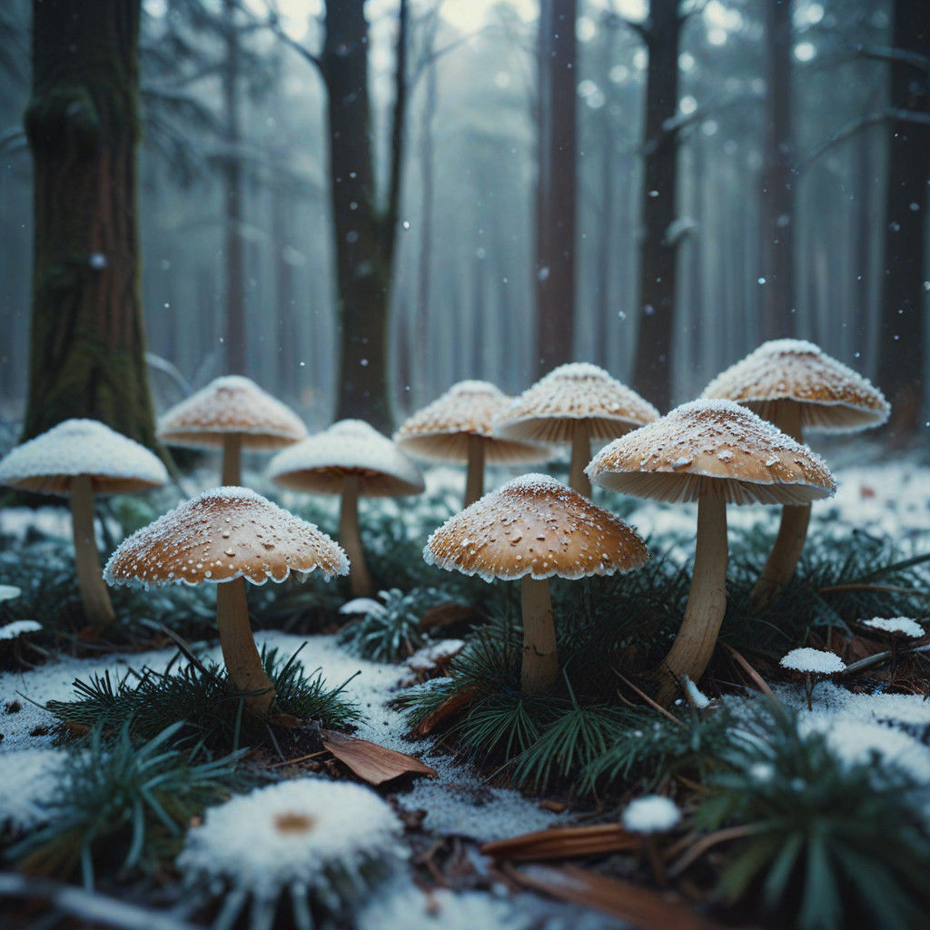 Ethereal Winter Wonderland in Cinematic 35mm Style