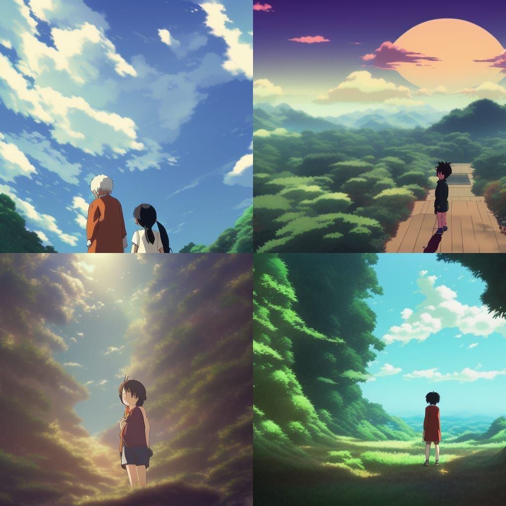 Anime Key Visual in Studio Ghibli Style