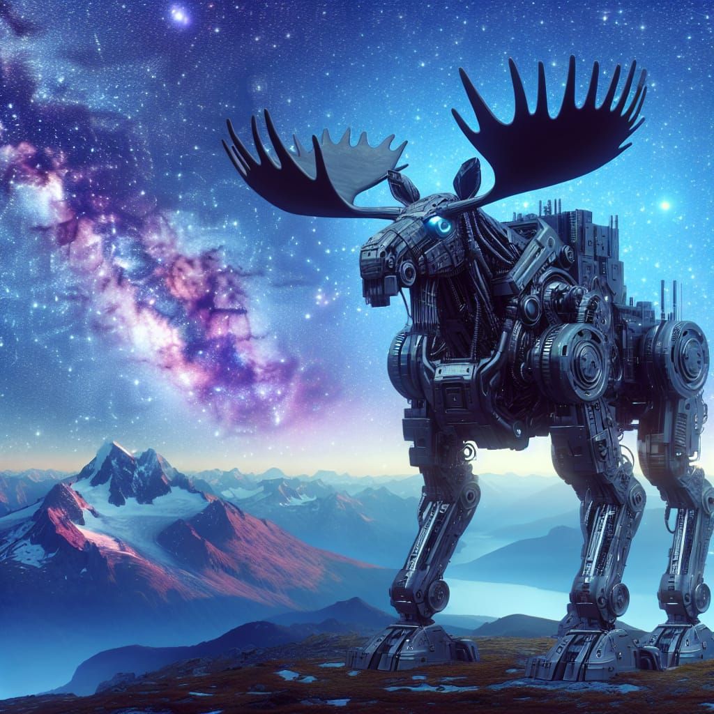 Moose Battle Robot in Space