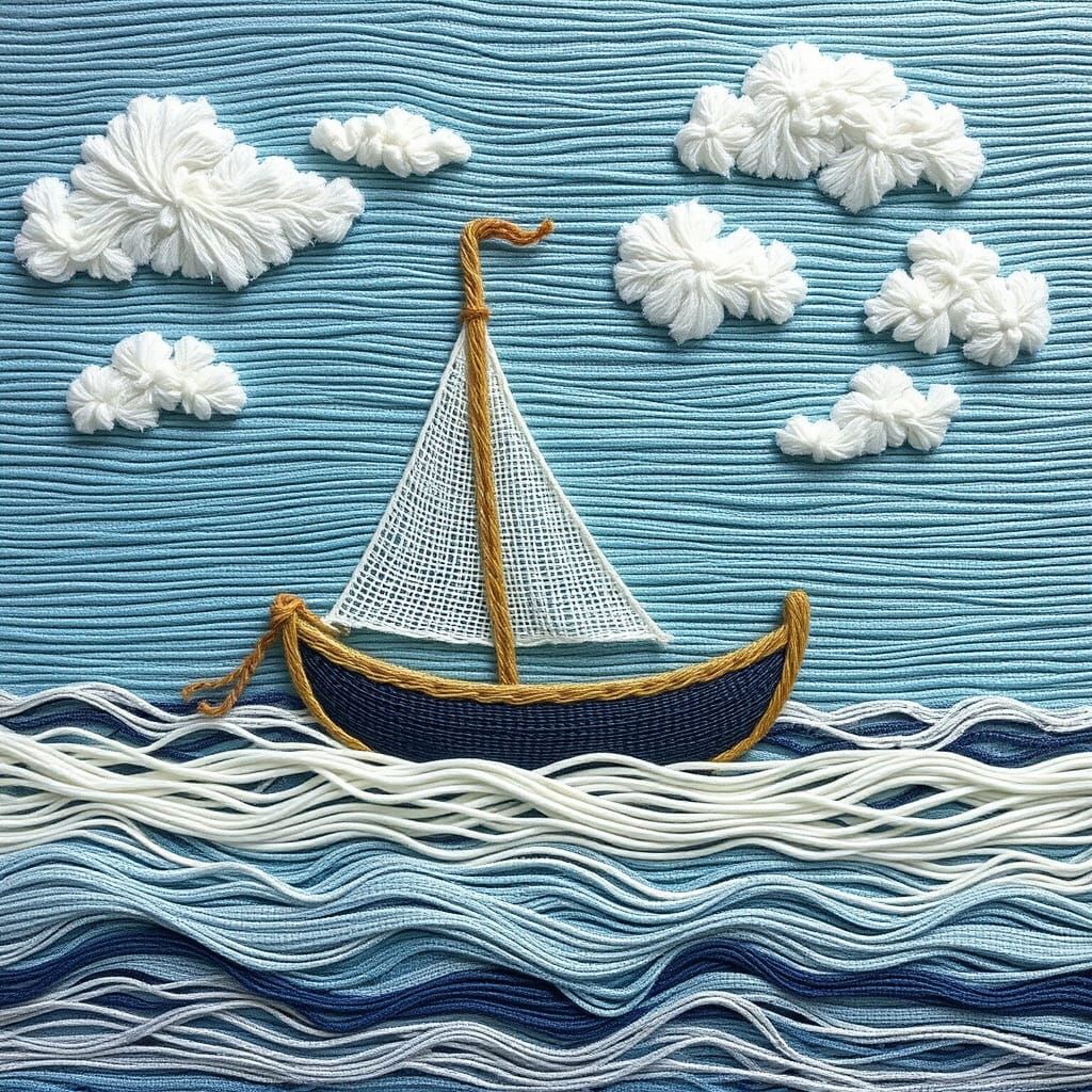 Sailing a sea made of fabric
