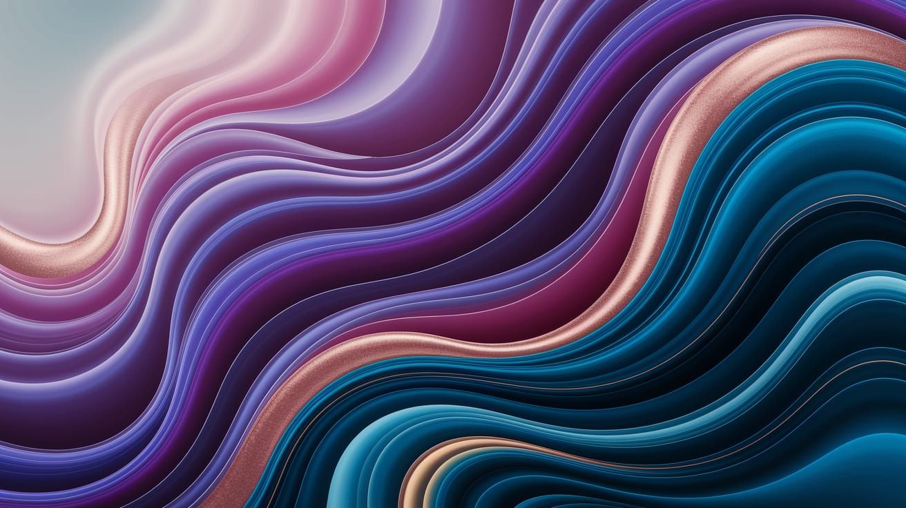 Vibrant Abstract Swirls of Purple, Blue, and Teal