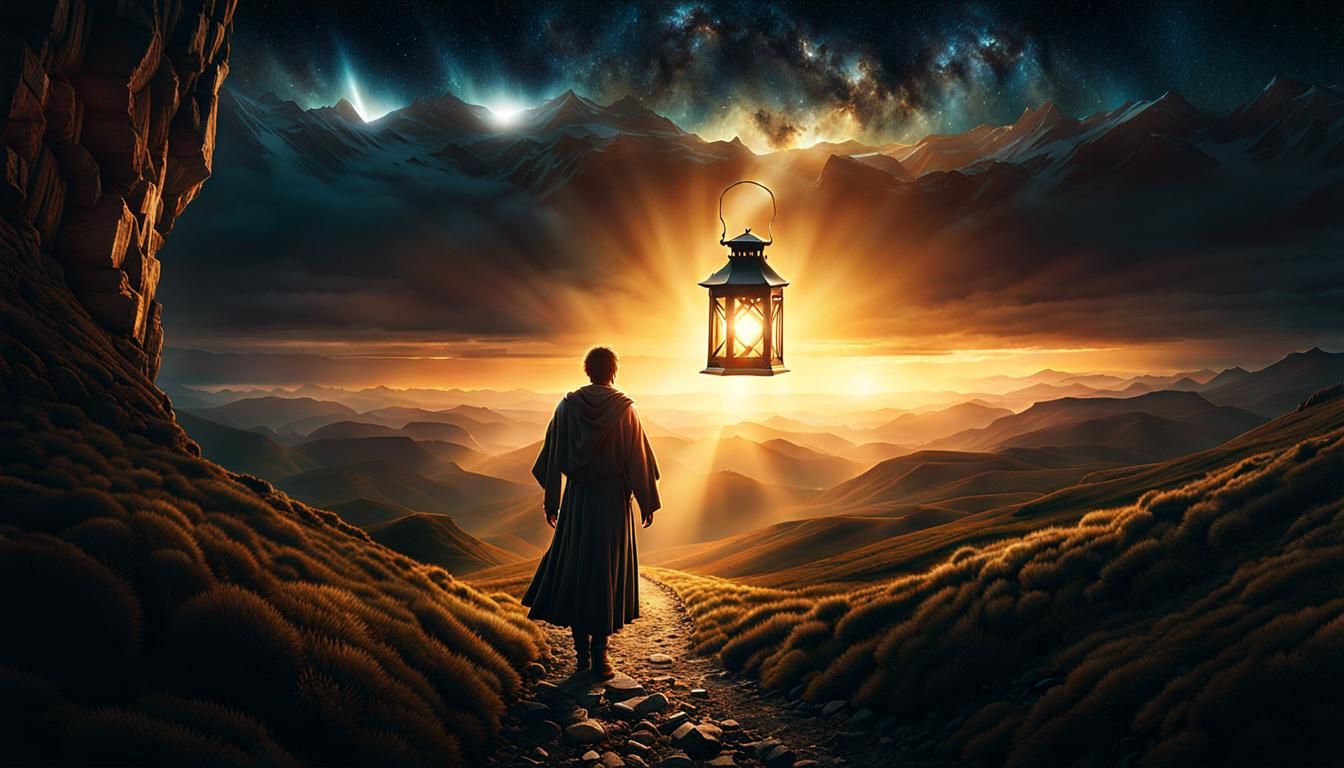 Illuminating the Path: Lantern Light in Digital Art