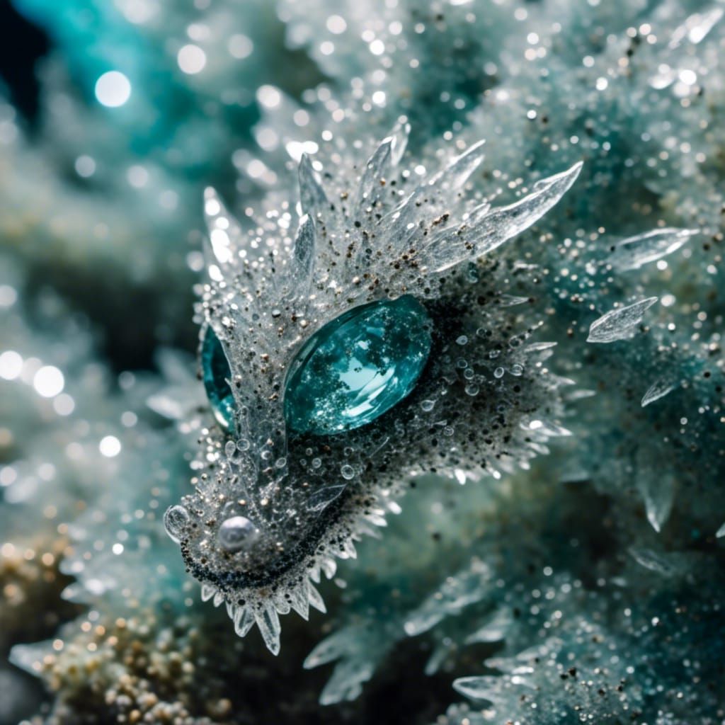 Frosted Opal Crystal Dragon Microportrait