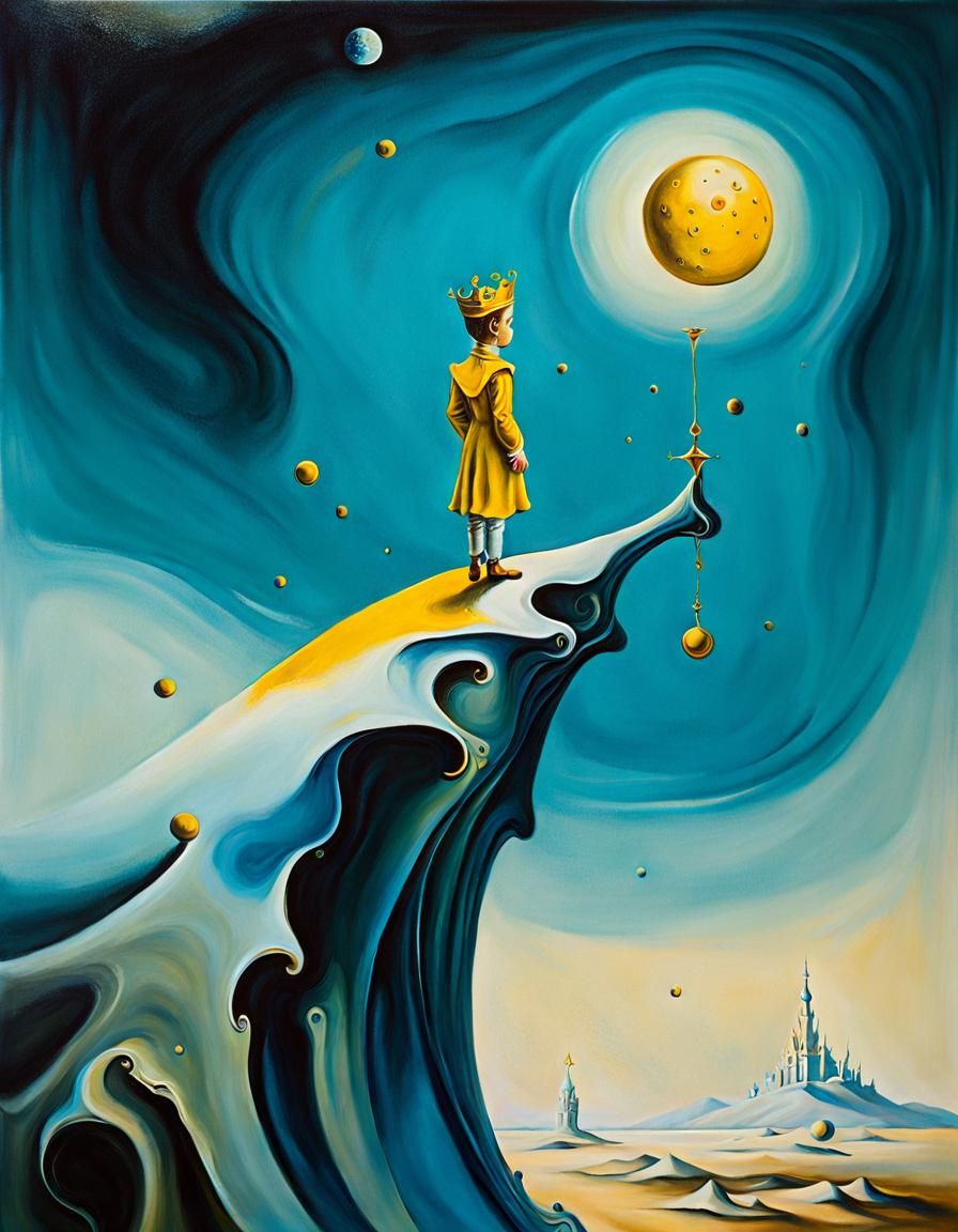 The Little Prince: A Surreal Oil Painting