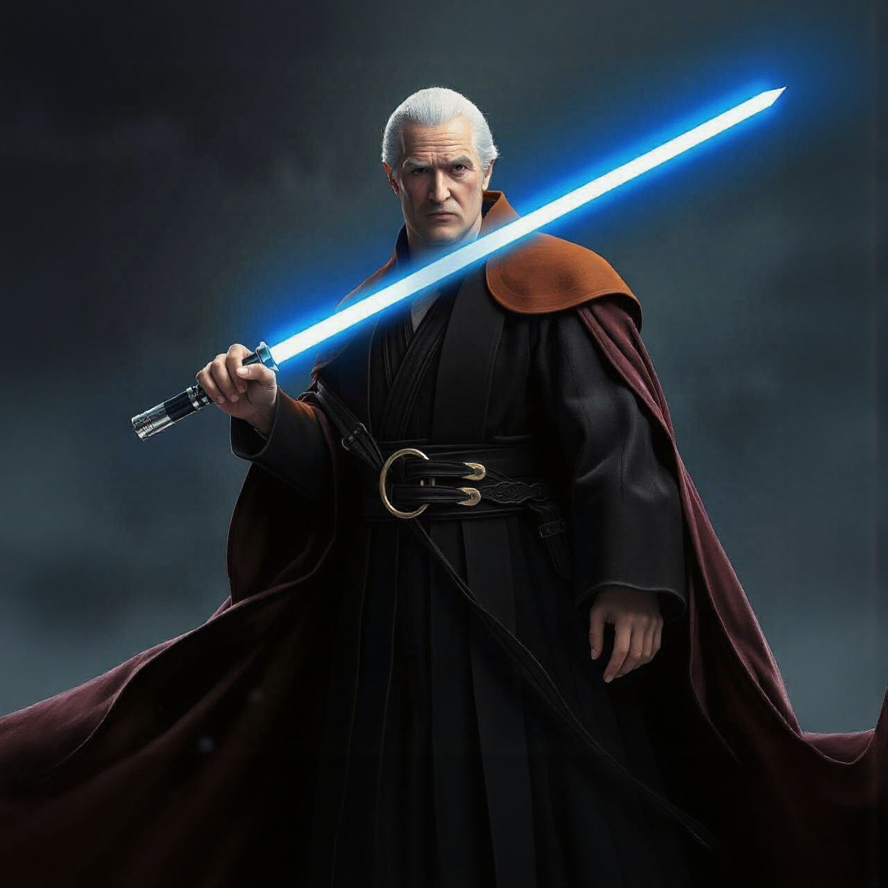 Count Dooku with Lightsaber Digital Matte Painting