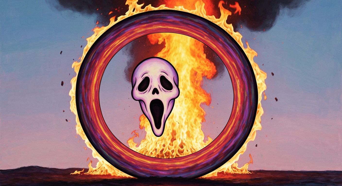 Ghost Face in Surreal Inferno Loop
