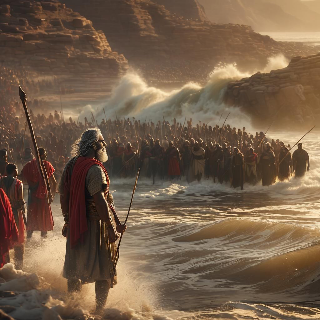 Moses Parts the Red Sea: A Biblical Epic