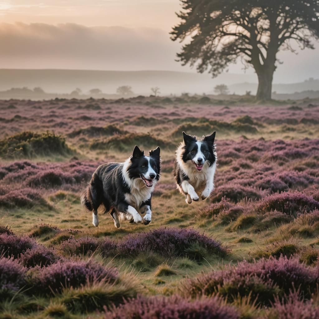 Running through the heather
