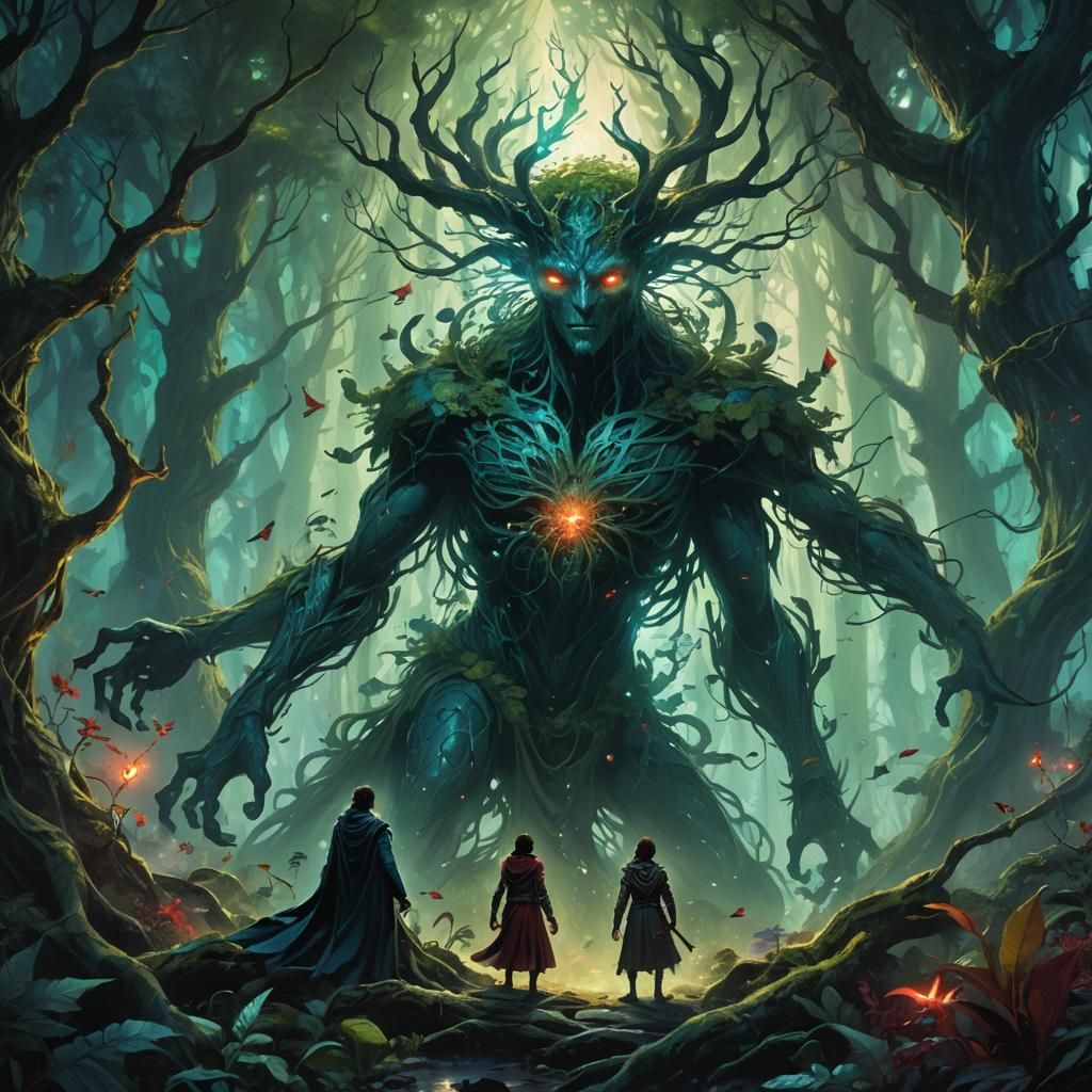 Mystical Forest of Jealousy: Fantasy Concept Art