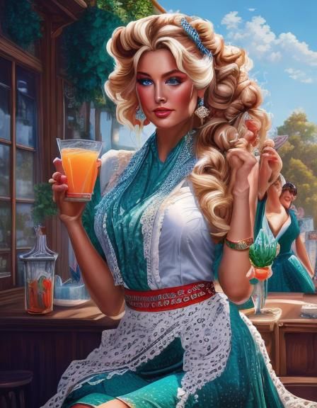 Hyperrealistic Summer Girls Concept Art Portrait