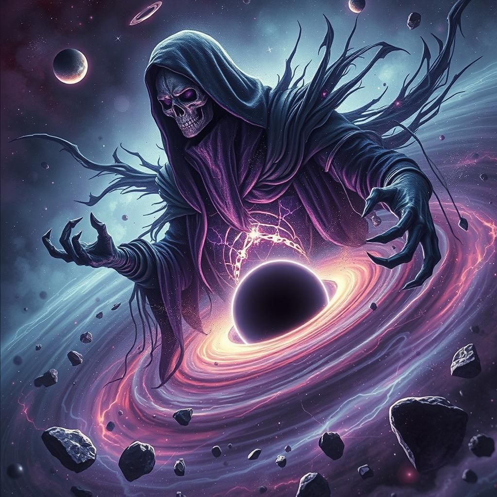 Cosmic Hooded Figure Dominates Black Hole Galaxy