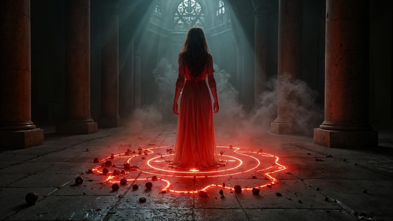 Hyperrealistic Ritual of Disintegration in Cinematic Style