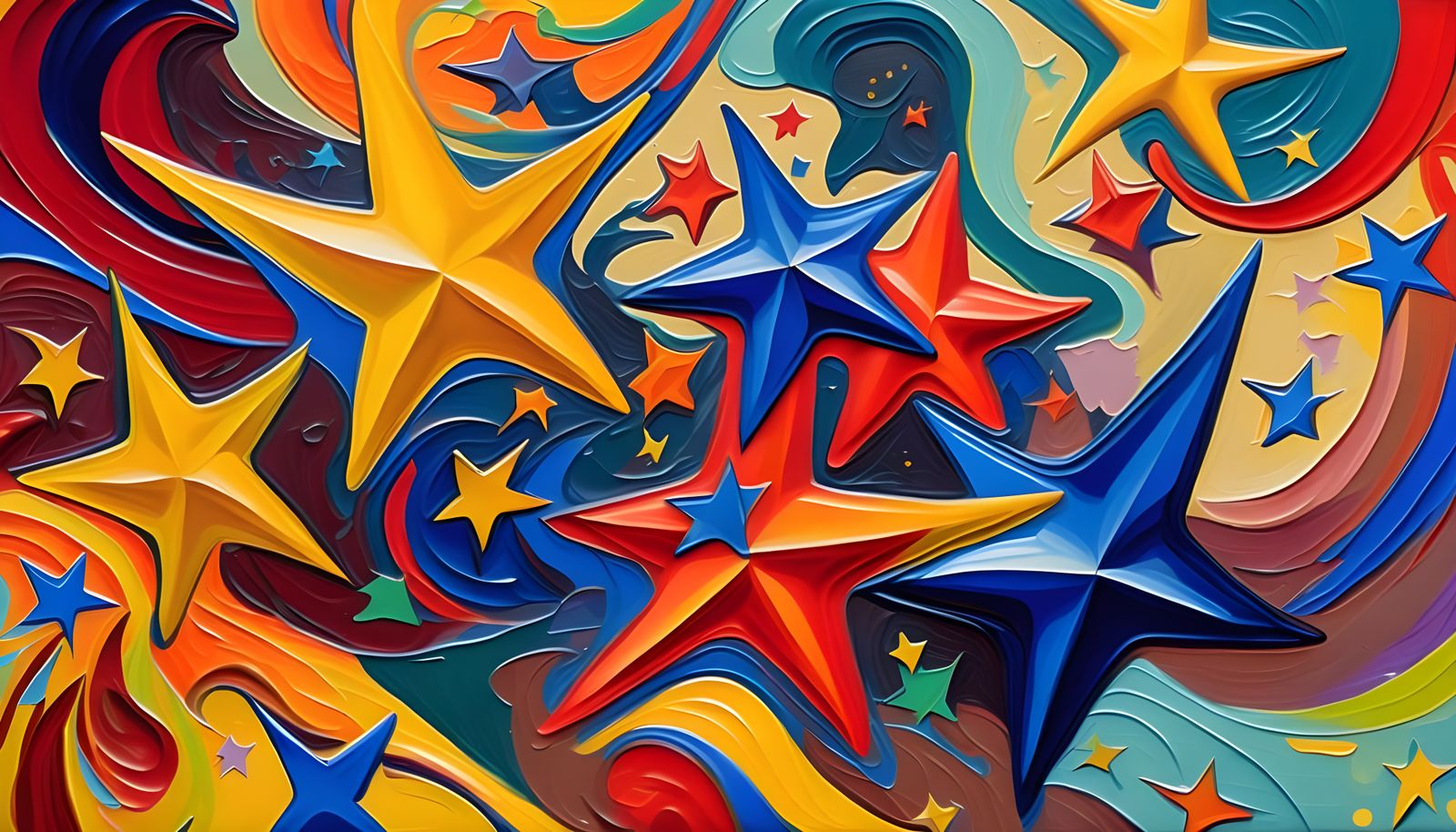 Cosmic Abstraction in Deep Impasto