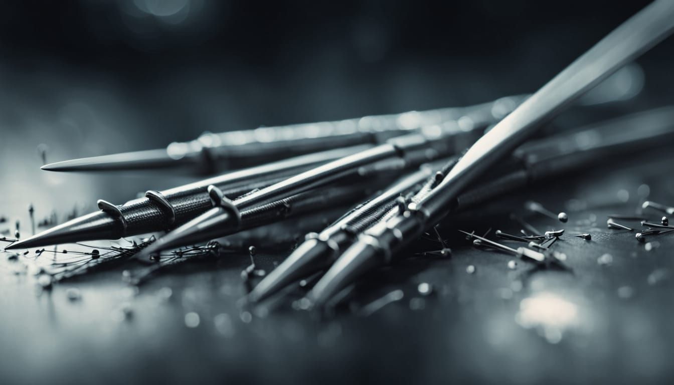 Hyperrealistic Needles and Pins in Macro Photography