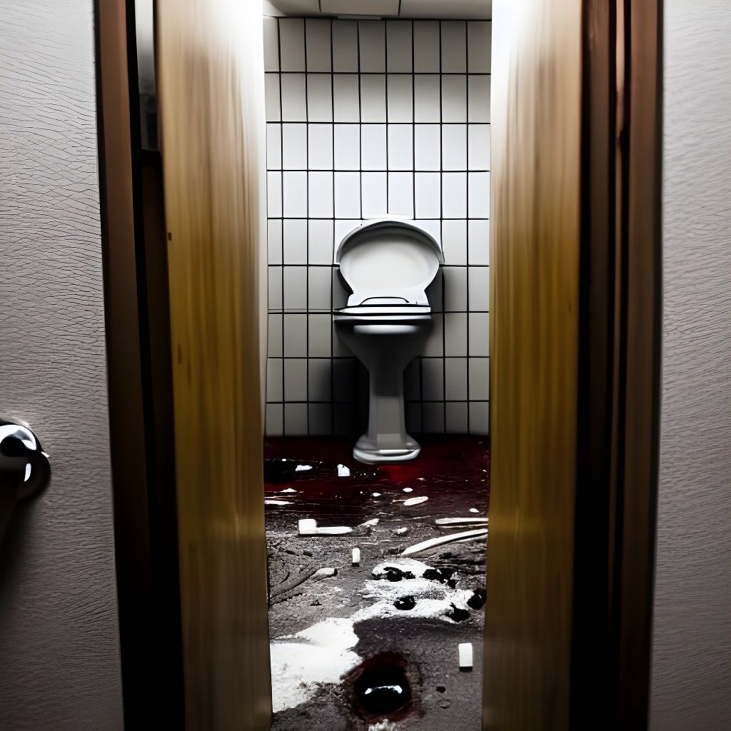 Gruesome Bathroom Crime Scene: Hallucination in Full Color