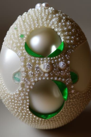 Jeweled Egg with Diamonds, Pearls, and Emeralds
