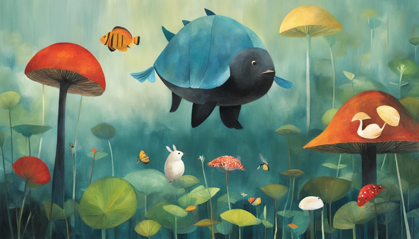 Whimsical Collage Art in Children's Book Style