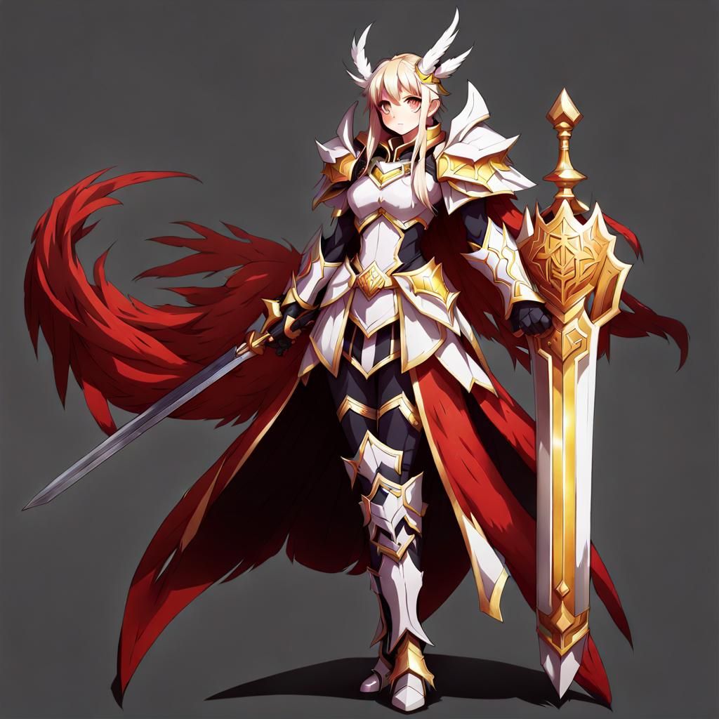 Anime Valkyrie Cleric in Dragon Armor