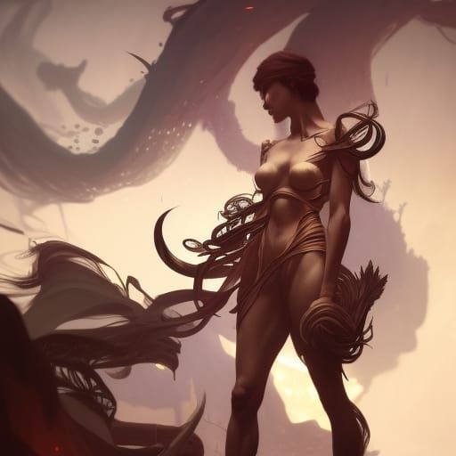 Detailed Homunculus in Dark Fantasy Style