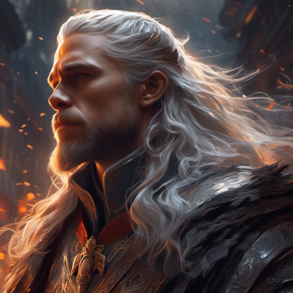 Hyperrealistic Targaryen King Portrait
