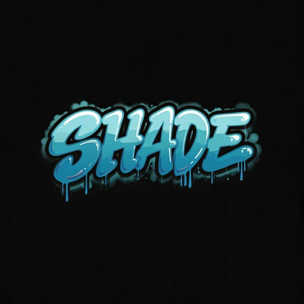 Vibrant Graffiti Letters in 3D Style on a Black Background