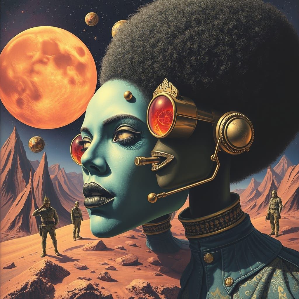 Afro-Surrealist Futuristic Art Example