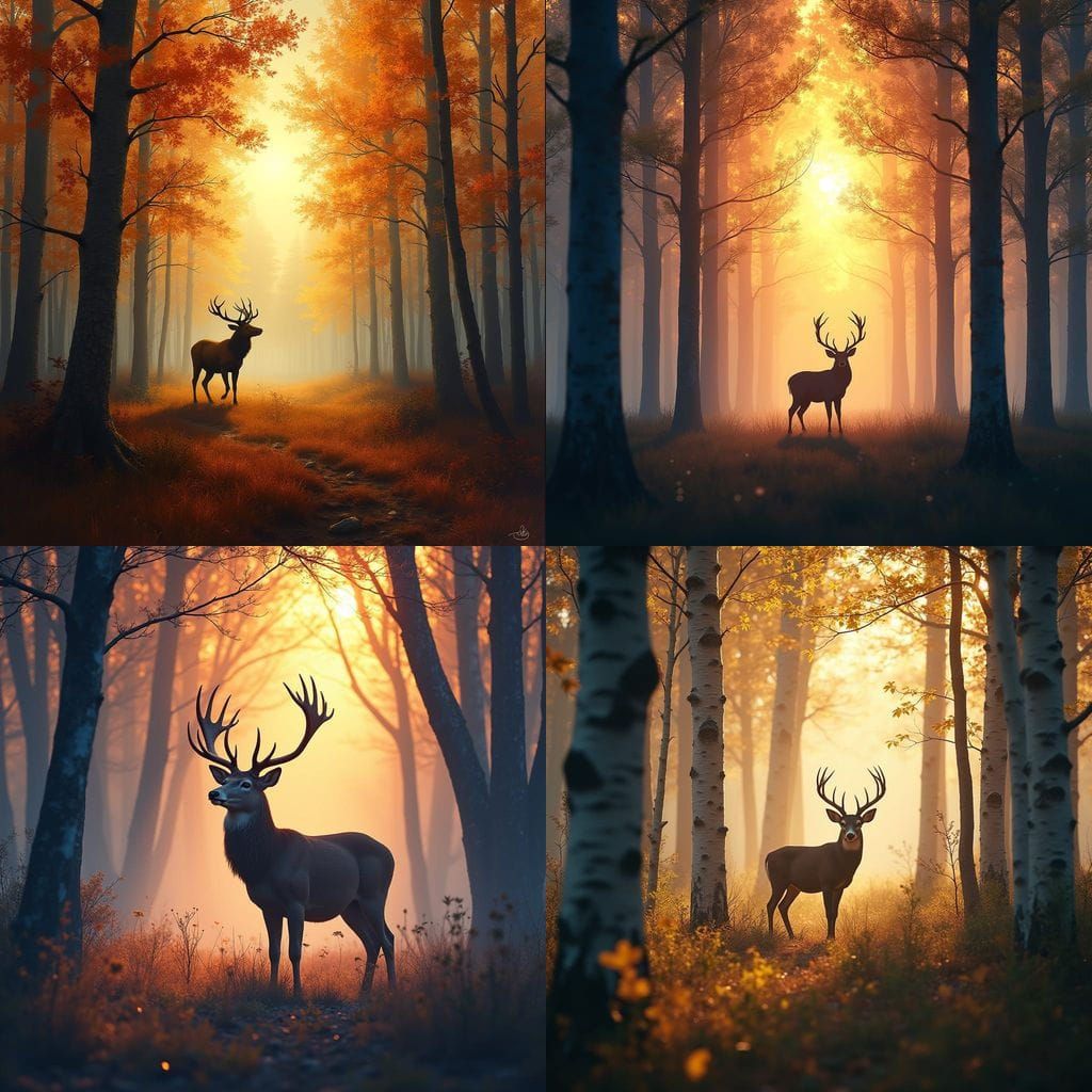 Fantastical Aspen Forest in Morning Sunlight with Enchanted ...