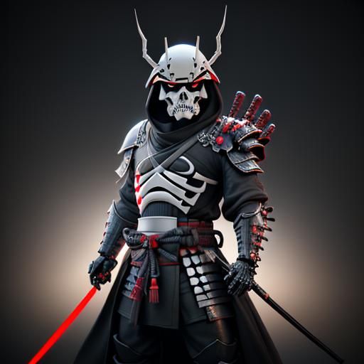 Future Samurai Exo-Skeleton Warrior in 3D