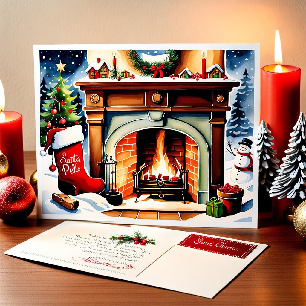 Nostalgic Christmas Postcard to Santa Claus