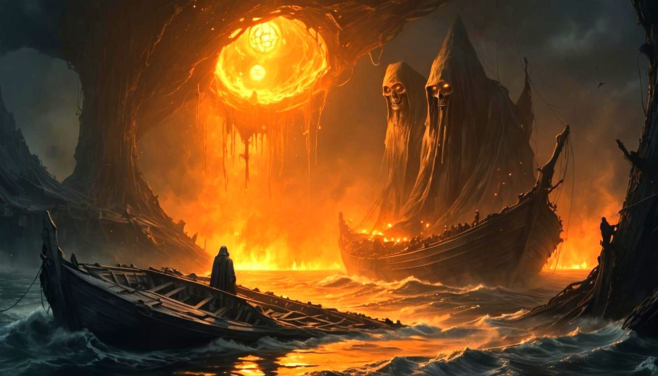 Undead Travelers Cross the River Styx