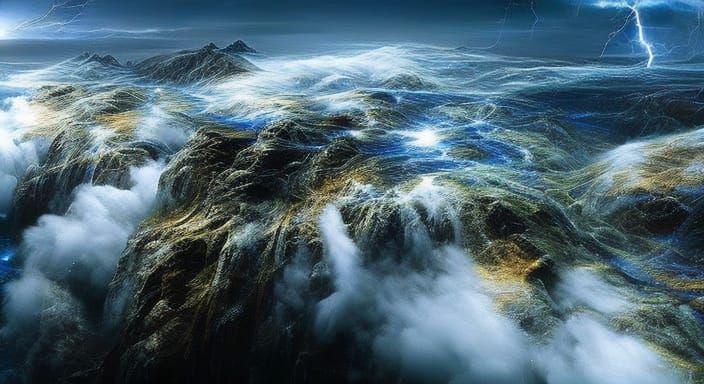 Epic Lightning Storm Maelstrom Landscape