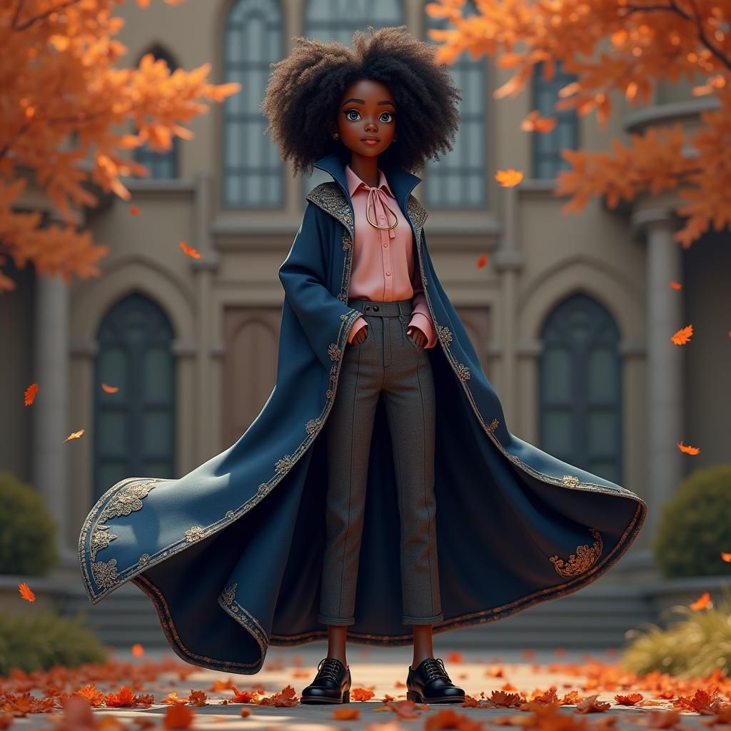 Young Wizard at Mystical Academy in Animated Style