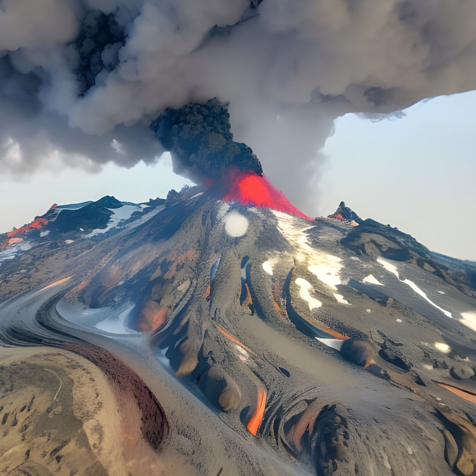 Mt. Baker Eruption: Drone View in Sharp Focus
