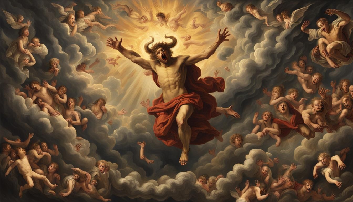 Lucifer's Descent: A Renaissance-Inspired Digital Painting