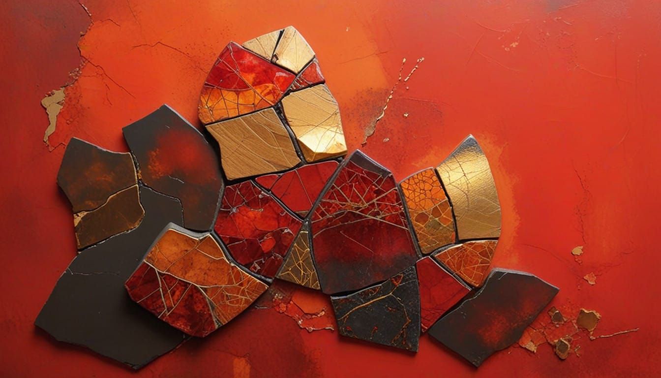 Vibrant Ocean Sunset in Thick Textured Impasto