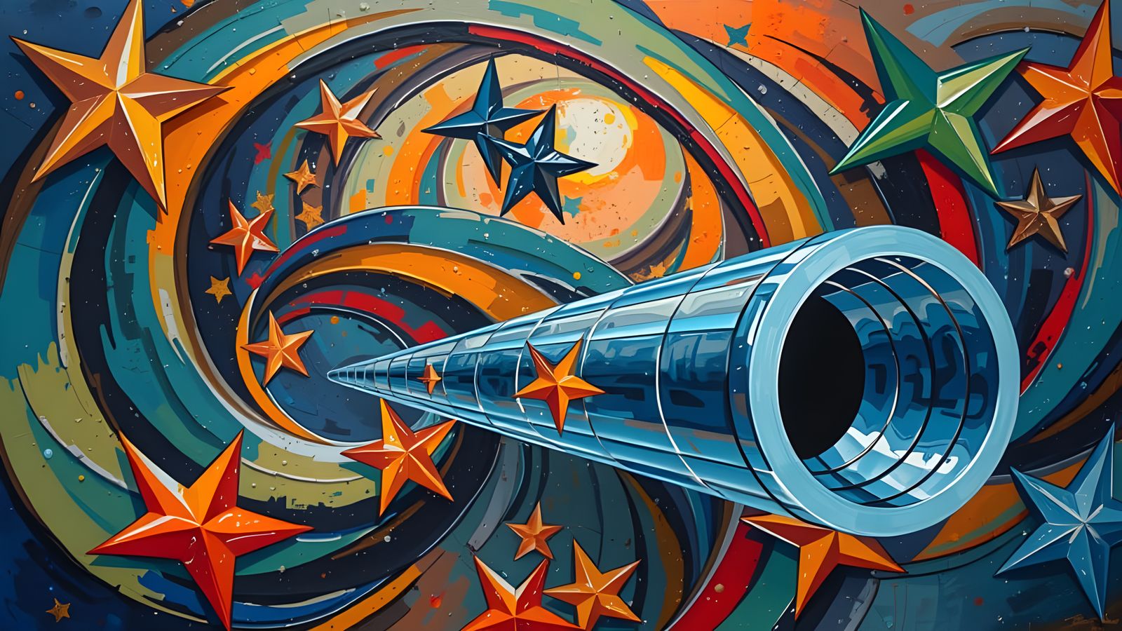 Cyberpunk Cosmic Vortex