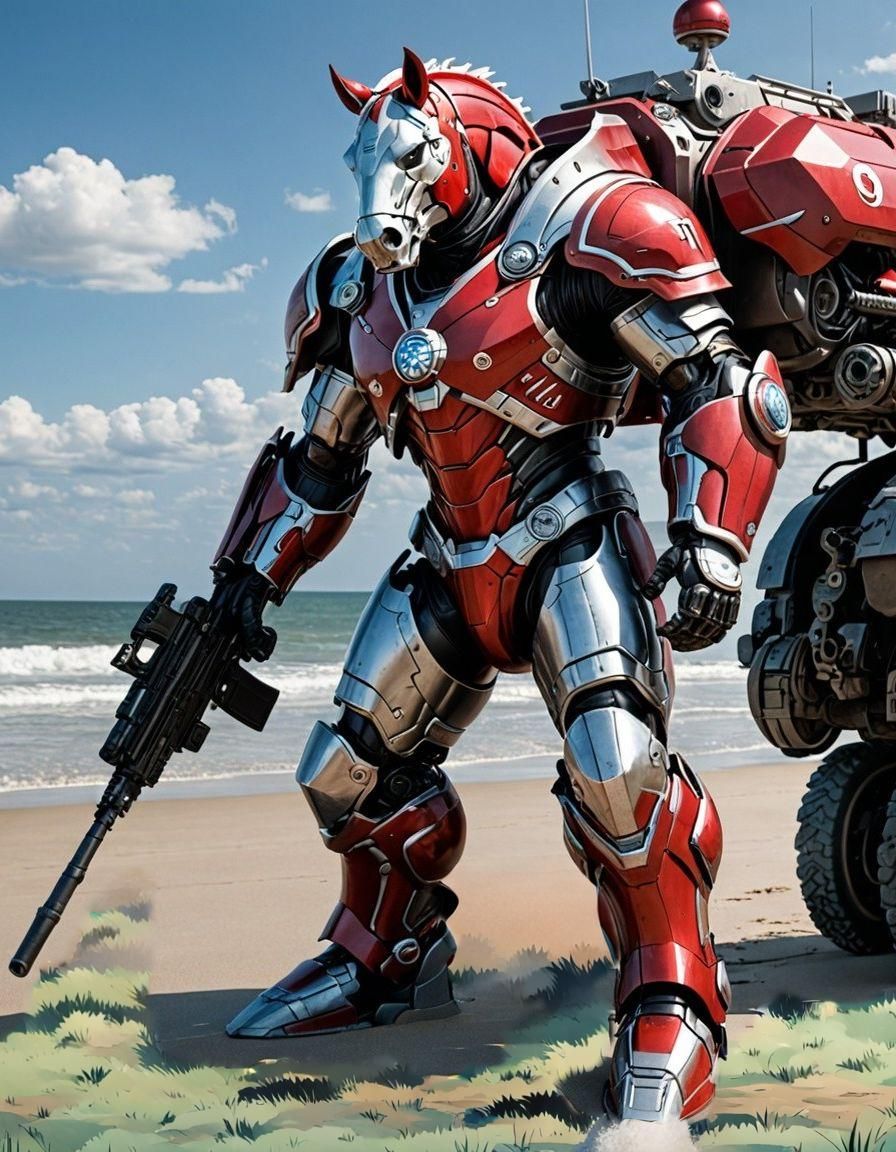 Armored Marine Soldier Comic Book Art