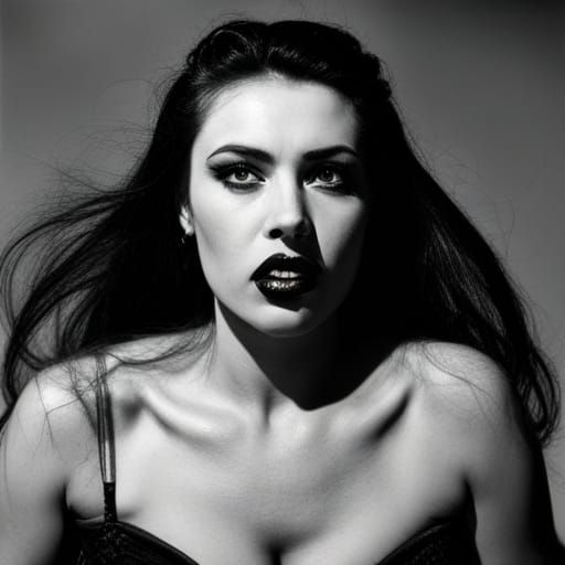 Rockabilly Vampire: 50s Horror Portrait