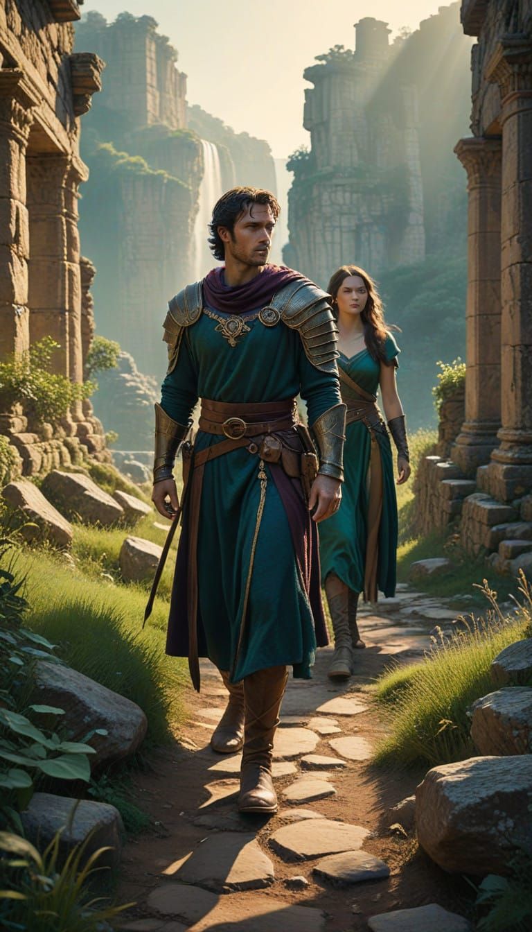 Young Adventurers Embark on Quest Amidst Ancient Ruins in Vi...