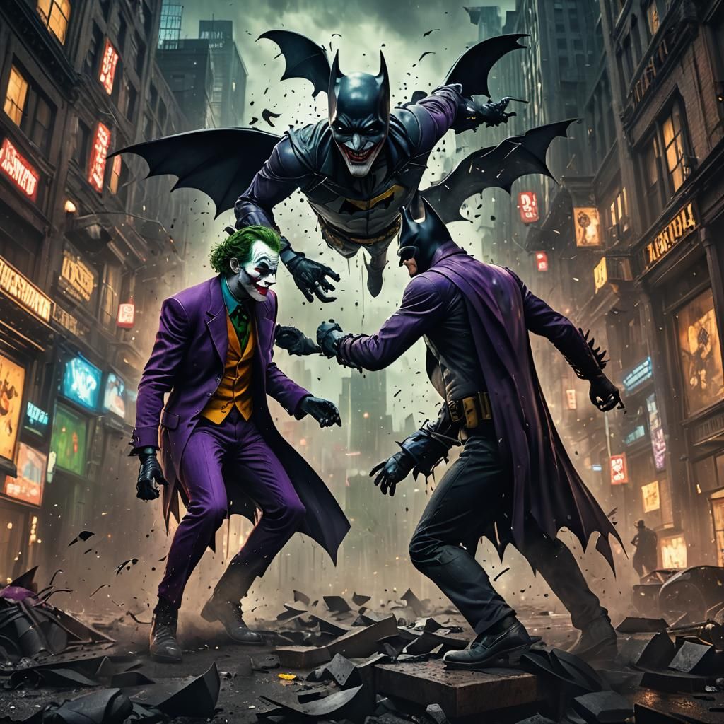 Joker vs Batman: Detailed Fantasy Concept Art
