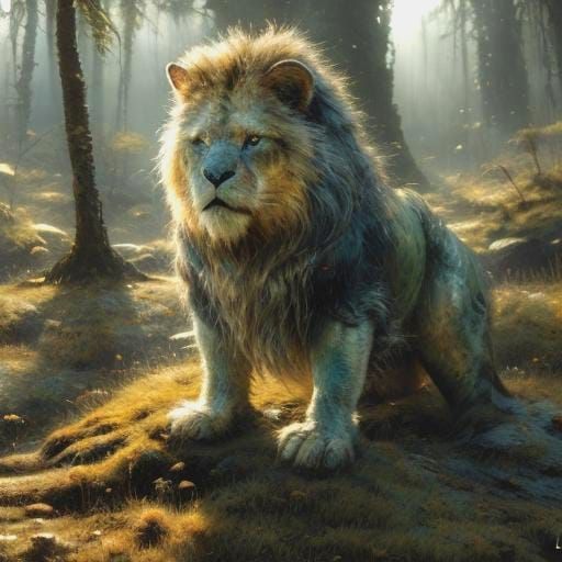 Cute Fantastical Image in Detailed Oil Painting Style