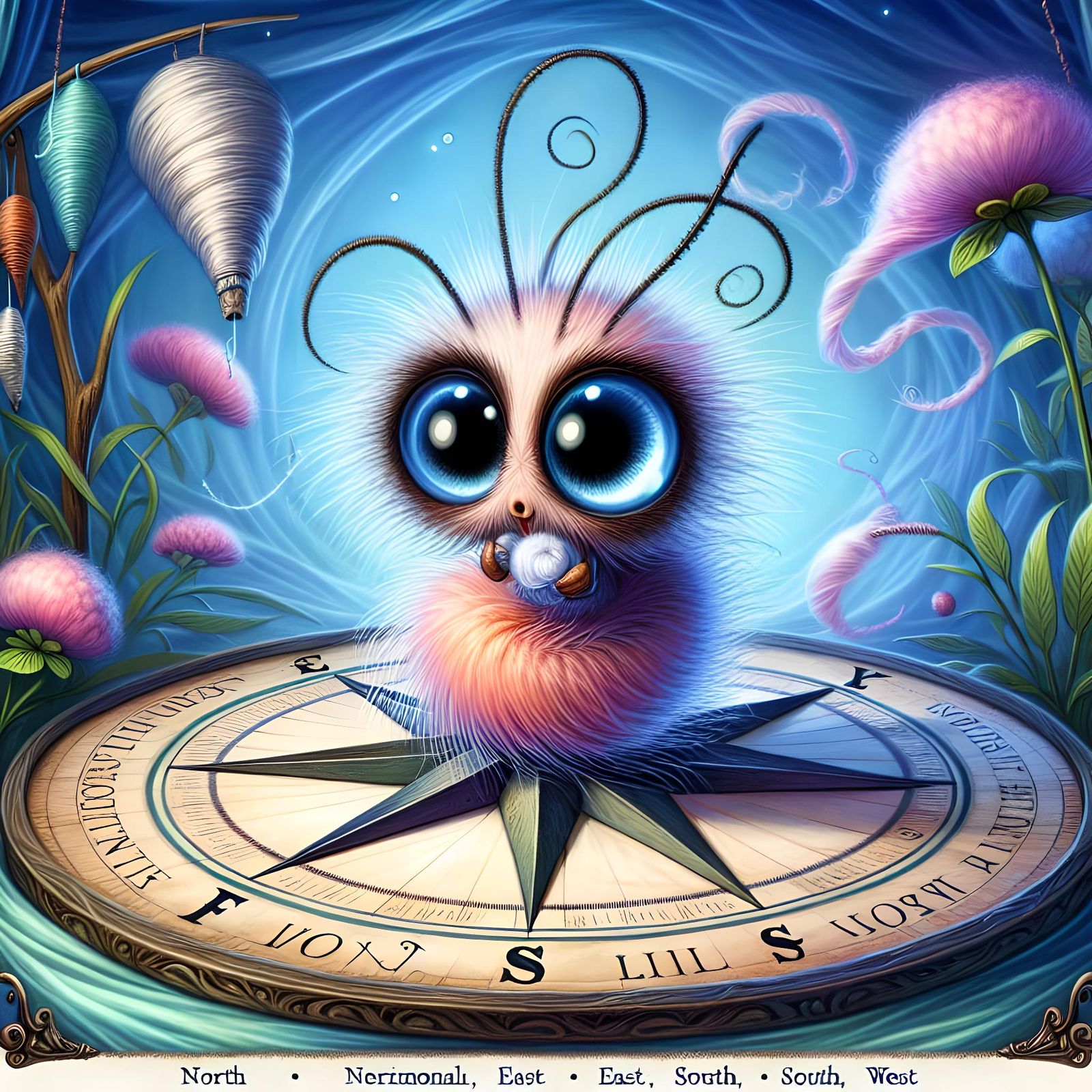 Enchanted Worm Spins Silk on Compass