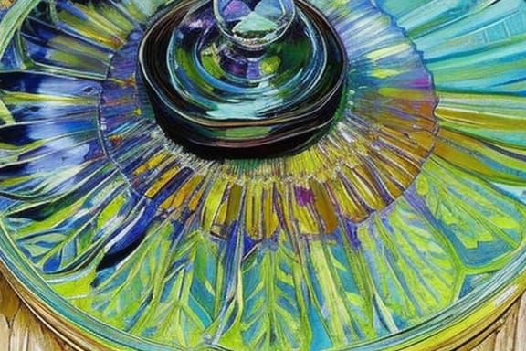 Delicious Cakes on Crystal Platters in Aquarel Style