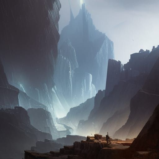 Cliffs of Nessus: Dark Fantasy Concept Art