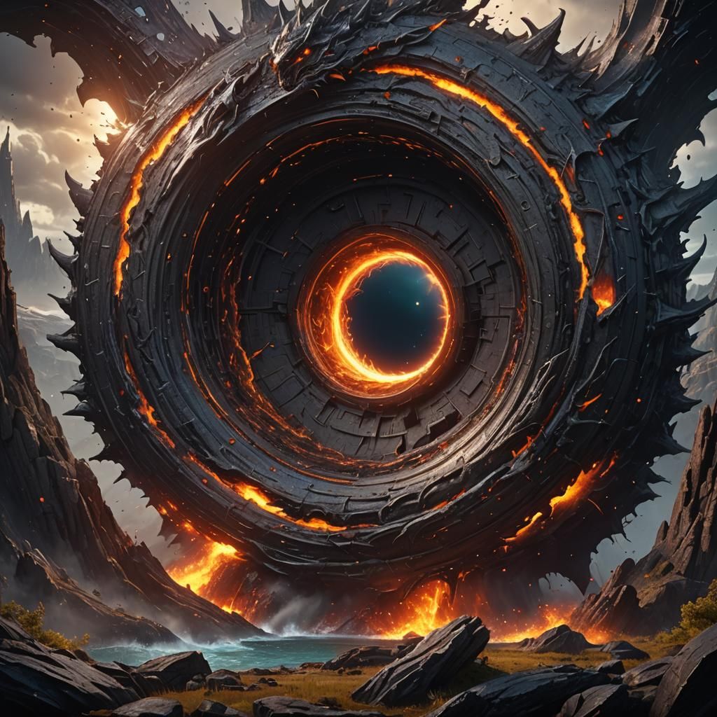 Dragonic Black Hole in Detailed Matte Painting