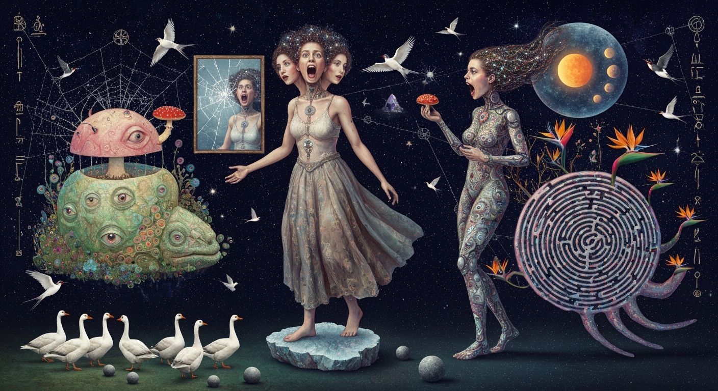 Folkloric Robot Screams Amidst Shattered Mirrors and Cosmic ...