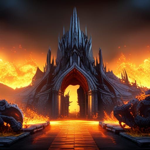 Scorched Black Dragon Den in Detailed Matte Painting