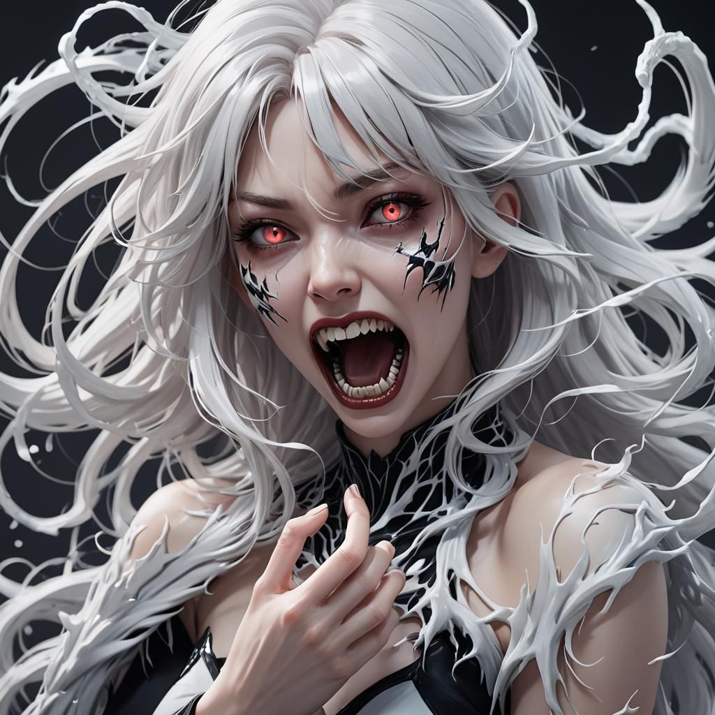 Anime Furry Girl Possessed by Venom in Vivid 3D Style