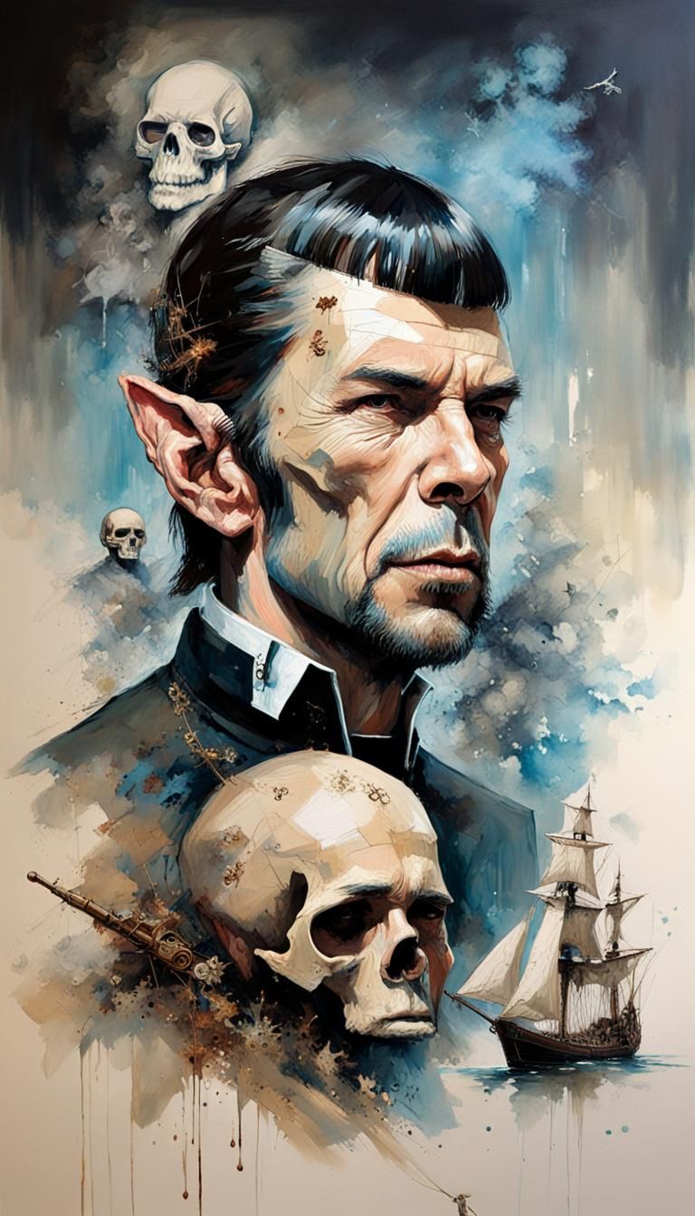 Mr. Spock as Pirate Captain in Ethereal Style