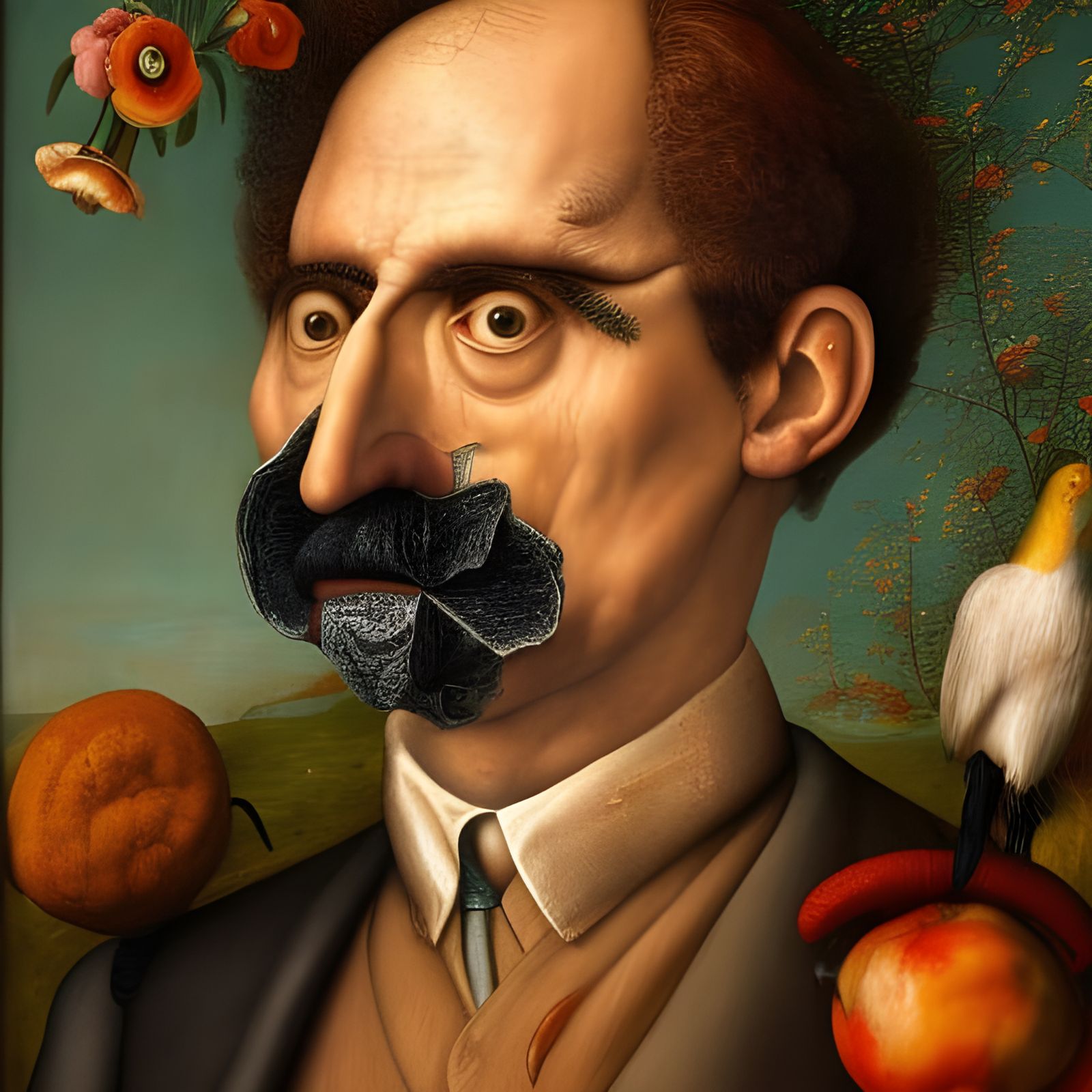 Orwell Portrait in Arcimboldo Style